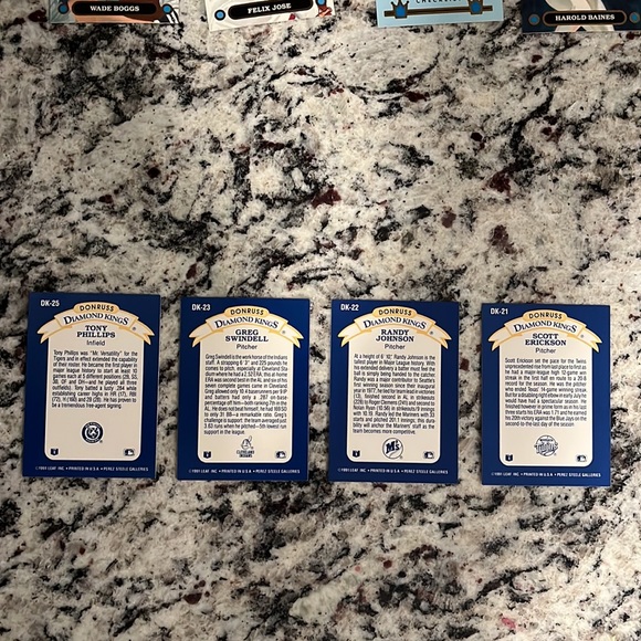 1991 Donruss Diamond Kings Rare baseball card set in excellent condition. - Picture 3 of 9